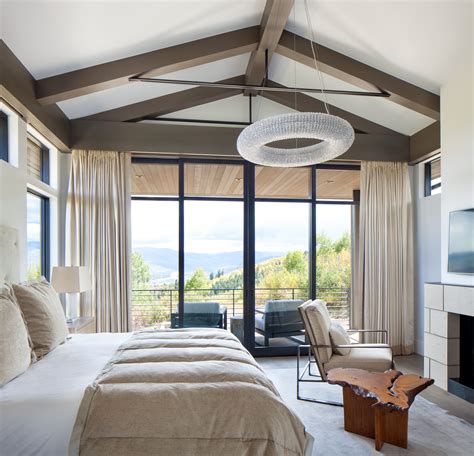 Vail Colorado Master Bedroom With A Porch And Beautiful Views