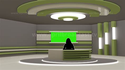 2d3d Green Screen Background Best Suited For A Variety News Based Show