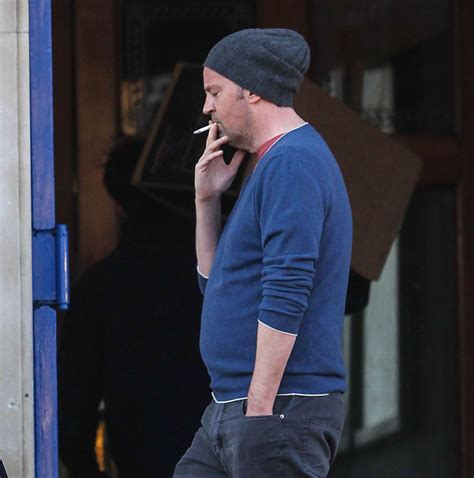 Exclusive Matthew Perry Takes A Cigarette Break During Rehearsals For