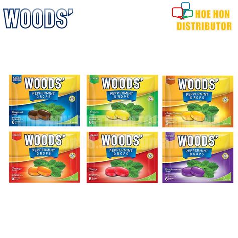 Woods Lozenges Candy Peppermint Sore Throat Cough Soothing Drops Gula