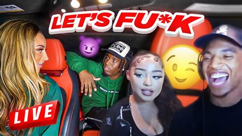 blou and ig model react to kai cenat i told teanna trump to come to the backseat youtube