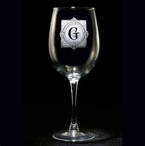 Monogrammed Engraved Wine Glasses Bridal Shower Ts Engraved Wine