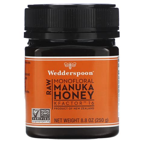 Wedderspoon Raw Monofloral Manuka Honey KFactor 16 8 8 Oz 250 G