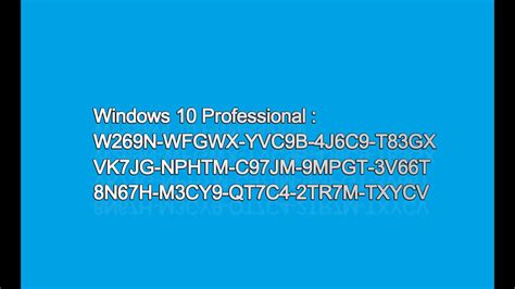 Windows 10 Product Key100 Working Youtube