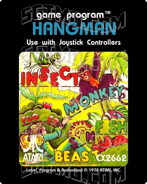 Atari Replacement Label Hangman Ebay