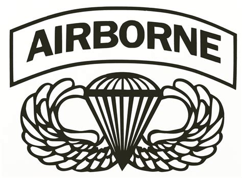 Airborne Vinyl Decal With Wings Symbol Etsy