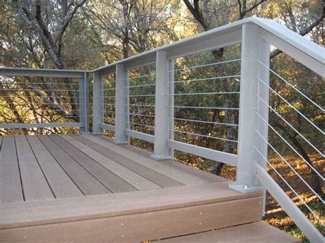 Deck Railing Horizontal Deck And Railing Made From Composite Decking
