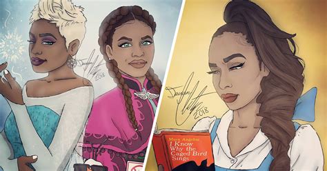 Artist Illustrates Disney Princesses As Black Women And Its So Good