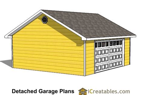 24x24 Garage Plans Door Under Eve