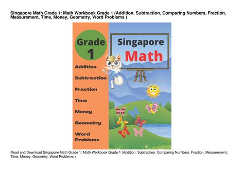 Pdf Read Online Singapore Math Grade 1 Math Workbook Grade 1