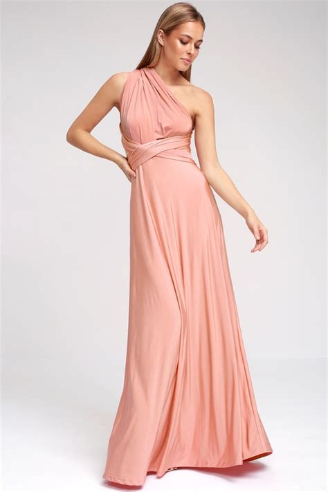 Convertible Dress Blush Pink Maxi Dress Infinity Dress Lulus