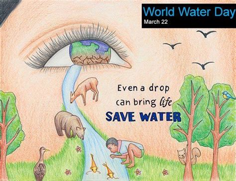 How To Draw Save Water Drawing Save Water Poster Easy