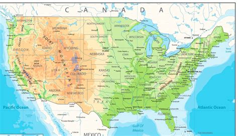 Usa Detailed Physical Map Now