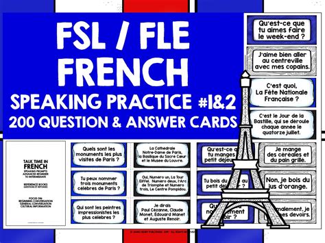 French Speaking Practice Cards Bundle 1 Teaching Resources