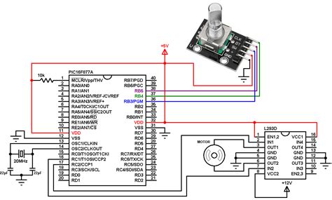 DC Motor Speed Direction Control Using PIC16F877A And Rotary Encoder