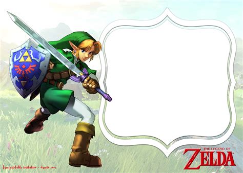 Free Printable Legend Of Zelda Invitations Templates Download