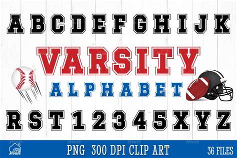 Varsity Alphabet Letters Clipart Graphic By Veczsvghouse · Creative Fabrica