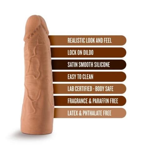 The Realm Realistic 7 Inch Lock On Dildo Mocha Sex Toys At Adult Empire