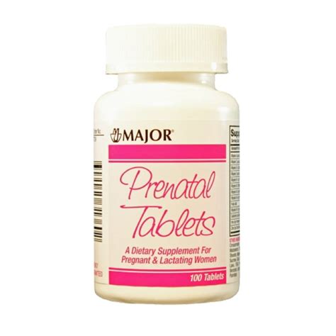 Major Prenatal Vitamin Dietary Supplement For Pregnant And Lactating Women 100 Count Walmart