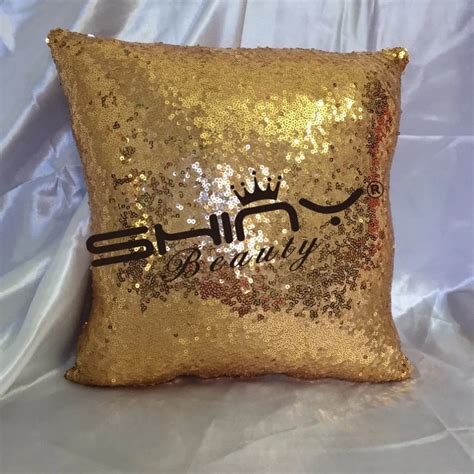 12x12inch Gold Sequin Pillow Coverthrow Pillow For Homeholiday