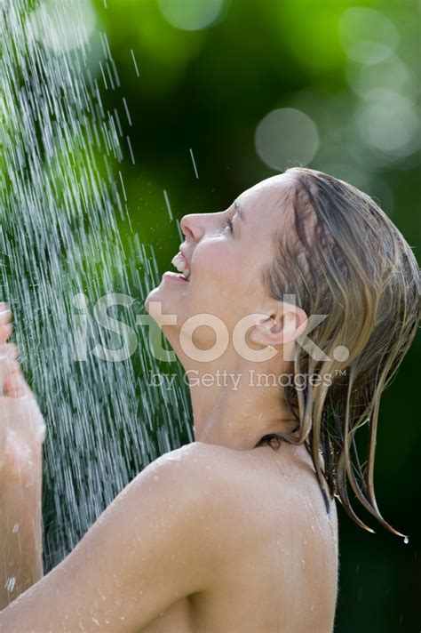 Woman In Shower Stock Photo Royalty Free Freeimages
