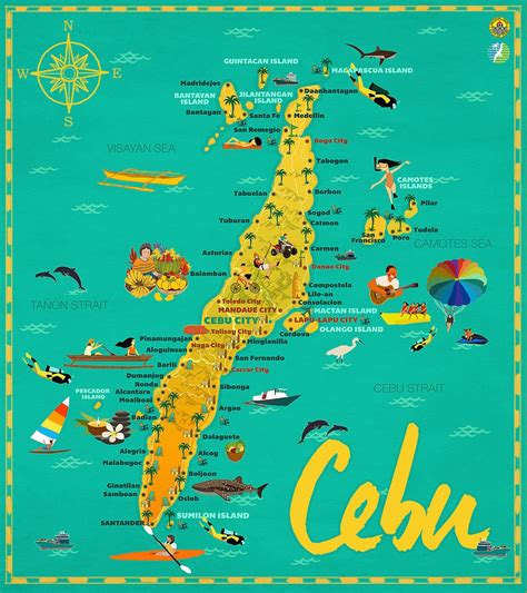 Cebu Tourist Map Eat Chill Wander