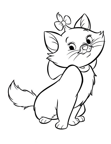 Marie Laughing Coloring Page Disney The Aristocats Coloring Pages The