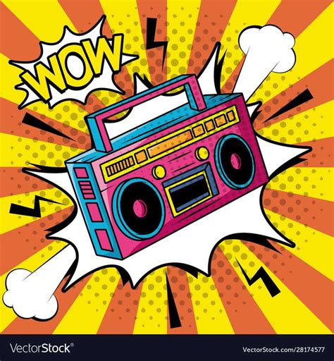 Retro Radio Music Player Pop Art Style Vector Illustration Design Download A Free Preview Or