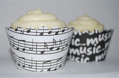 Carpe Cupcakes Music Note Cupcake Wrappers