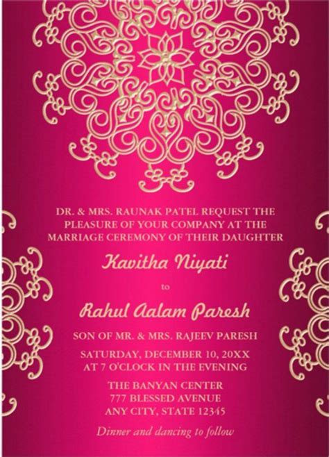 Indian Wedding Card Template Free Storeidpelajaran