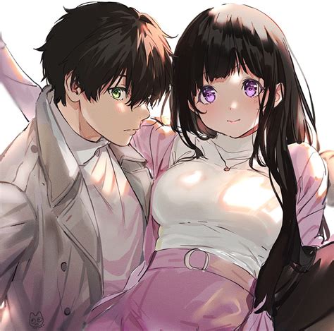 Chitanda Eru And Oreki Houtarou Hyouka Drawn By Mery Yangmalgage Danbooru