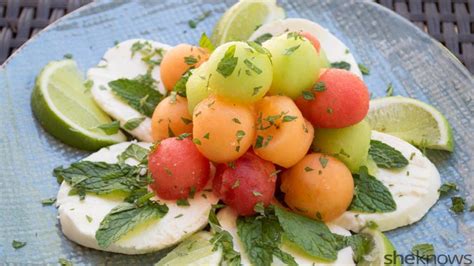 Tangy Lime Dressing Gives This Triple Melon Mozzarella Salad Plenty Of