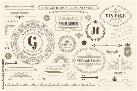 Vintage Sign Frames Old Decorative Frame Design Retro Ornate Label