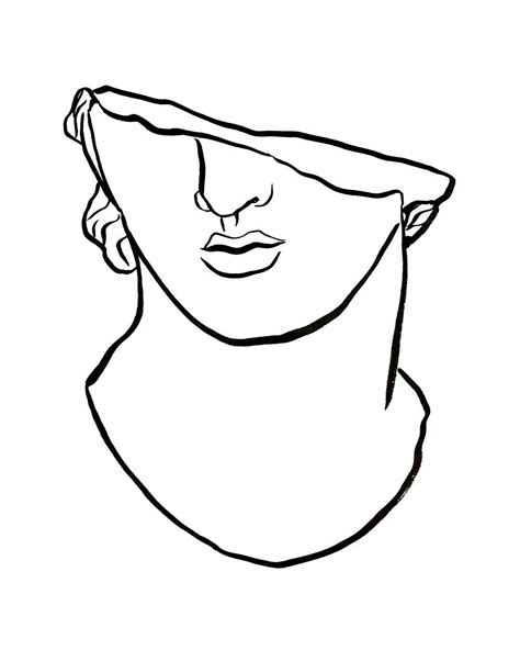 Greek Statue Drawing Easy Vanessamarie Notes
