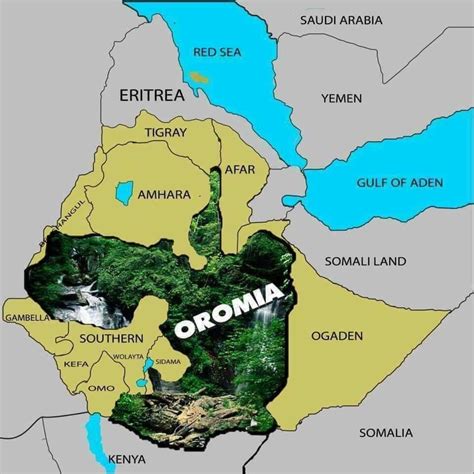 Oromia Map And The Home Of Oromo People Oromo People Amhara Tigray