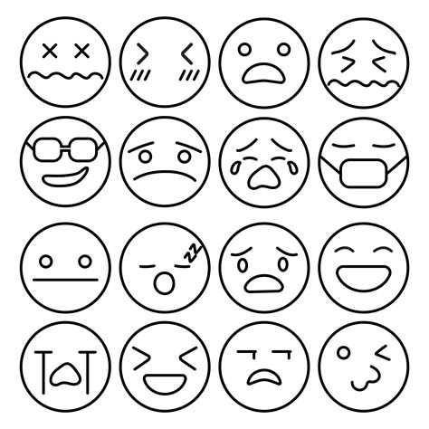 Set Of Emoji Feeling Expression Download Free Vectors Clipart