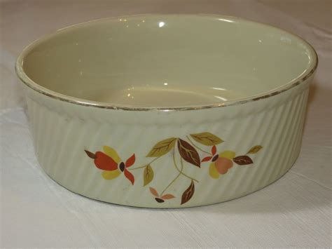 Vintage Halls Superior Quality Kitchenware Autumn Leaf Serving Bowl 7