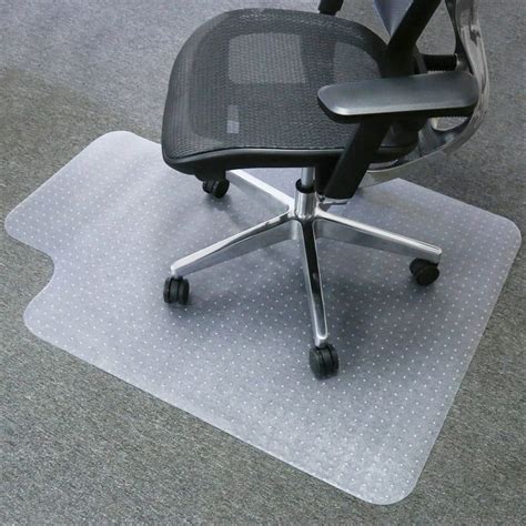 Zimtown Pvc Carpet Chair Matsfor Carpeted Floors With Lip Transparent