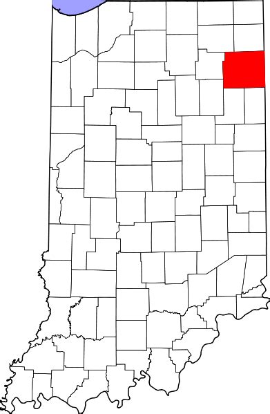 Filemap Of Indiana Highlighting Allen Countysvg Wikipedia