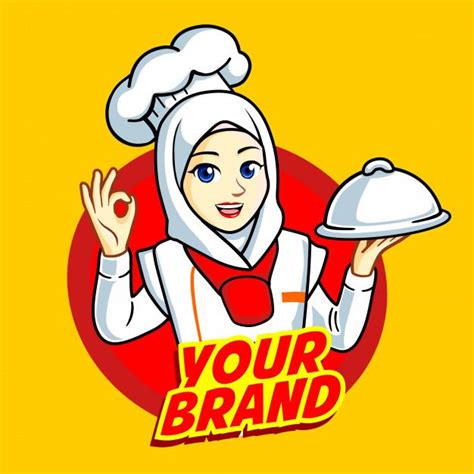 Muhallabia delicately scented with rose syrup , a creamy rich pudding that will tickle and tantalise your taste buds. Woman Muslim Chef | Chef logo, Cartoon chef, Logo illustration