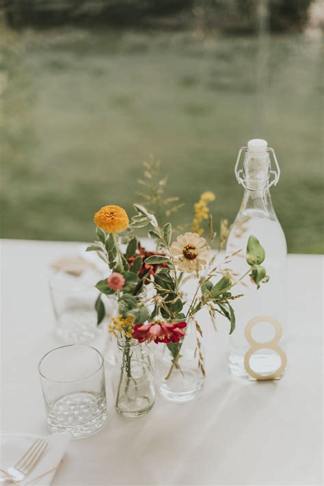 Bud Vase Clusters For Wedding Table Fall Wedding Flowers Bud Vase