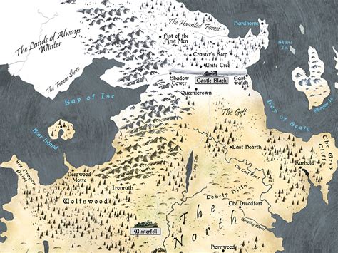 Westeros Map And Essos Map Got Map Archival Paper Canvas Etsy