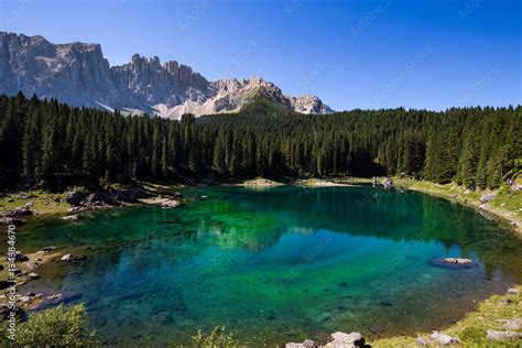 View Of Karersee Lago Di Carezza One Of The Most Beautiful Alpine