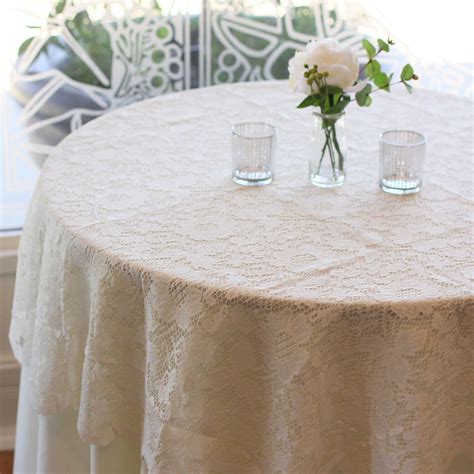 Round Ivory Lace Tablecloths Inches Perfect As Ivory Lace Table Overlays Or As Lace Table