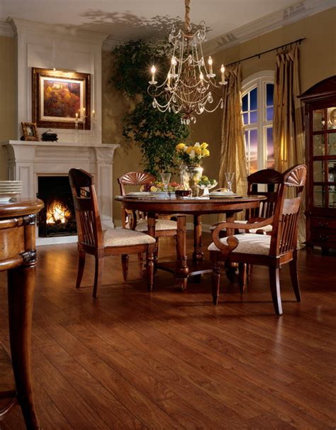 For this reason, look for flooring materials that last. Jatoba Laminate - Traditional - Dining Room - by Floor & Decor