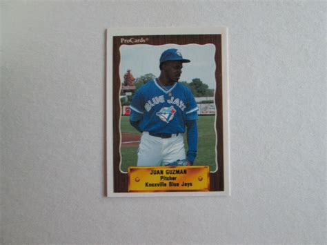 1990 Pro Cards Juan Guzman 1242 Knoxville Blue Jays Ebay