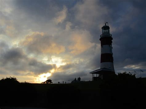Plymouth Lighthouse at Sunset Plymouth, Lighthouse, Favorite Places