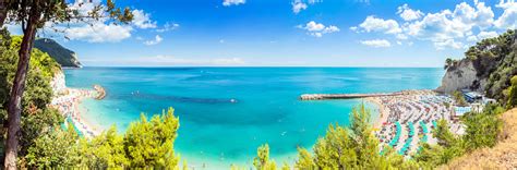 Marche from pesaro to urbino and conero; Sirolo Beach In Conero National Park Italy Stock Photo ...