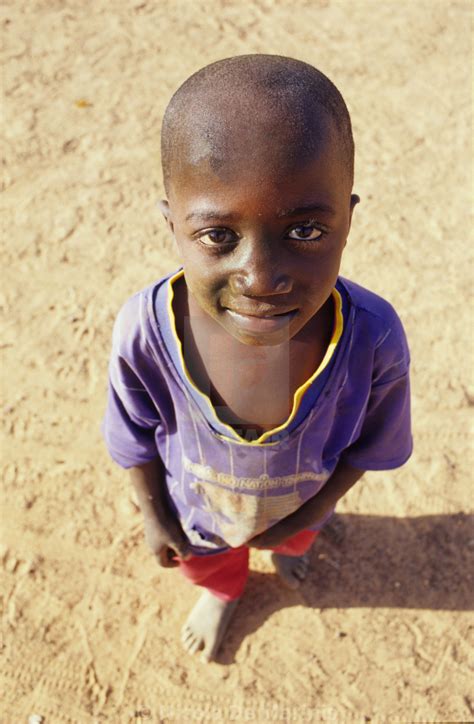 Africa Burkina Faso Little Boy In Nanoro Village License Download