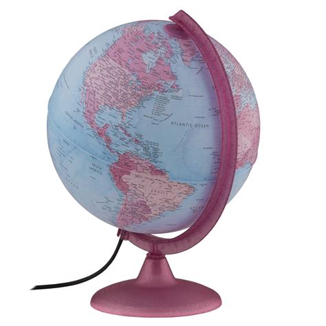 Pink Continental Globe Waypoint Geographic